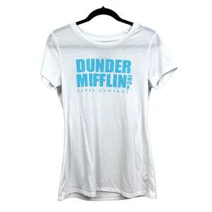 Dunder Mifflin The Office T Shirt Graphic Print White Women Size XL 15-17‎